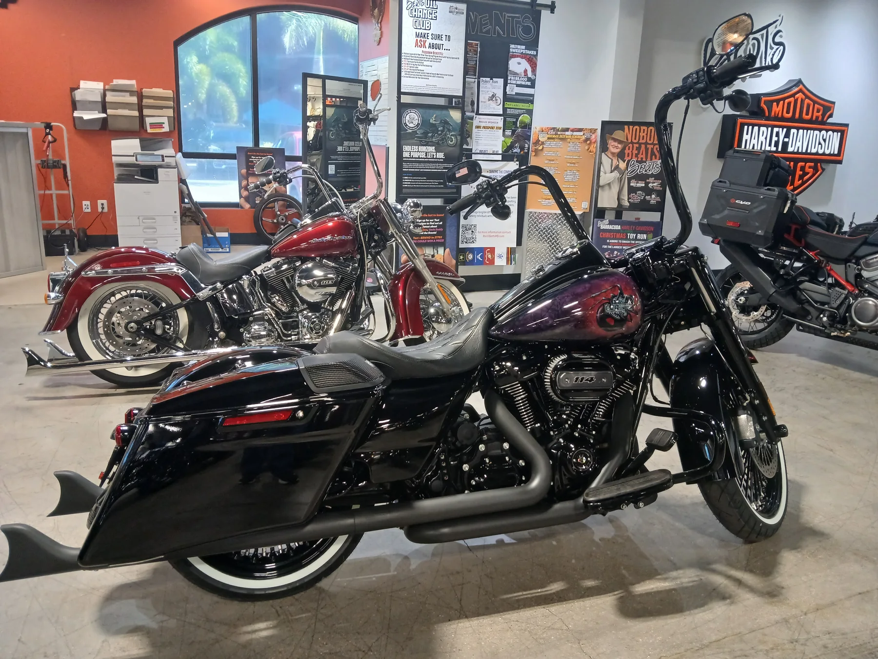 Black Widow custom Harley motorcycle